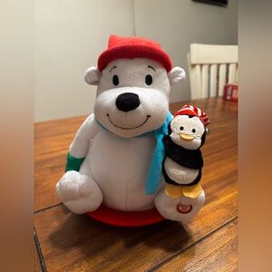 Hallmarks Snowtime Pals polar bear and penguin sled